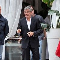 George Clooney on the set of a Mercedes Benz E300 L advert photos | Picture 78285